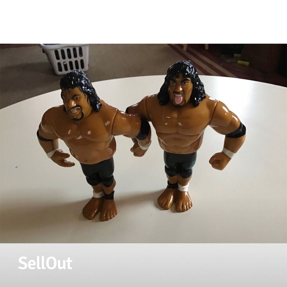WWF Hasbro Wrestling Action Figures The Headshrinkers Fatu & Samu 1993